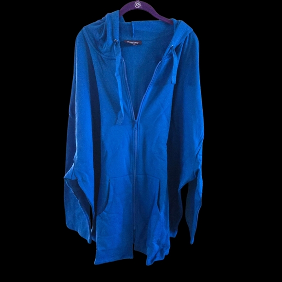 Roaman's Womens Bright Blue Zip Front Sweatshirt. Size 5X US. - Picture 1 of 8